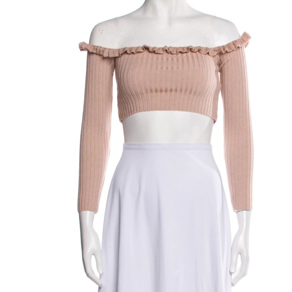 Reformation Tops - Reformation off the shoulder cropped sweater top